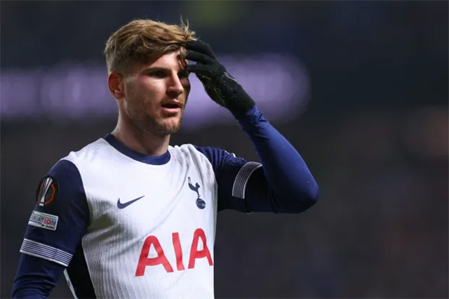 Werner mới ghi được có 1 bàn cho Tottenham ở mùa giải này